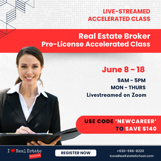 75-Hr Broker Pre-License Accelerated: June 8 - 18