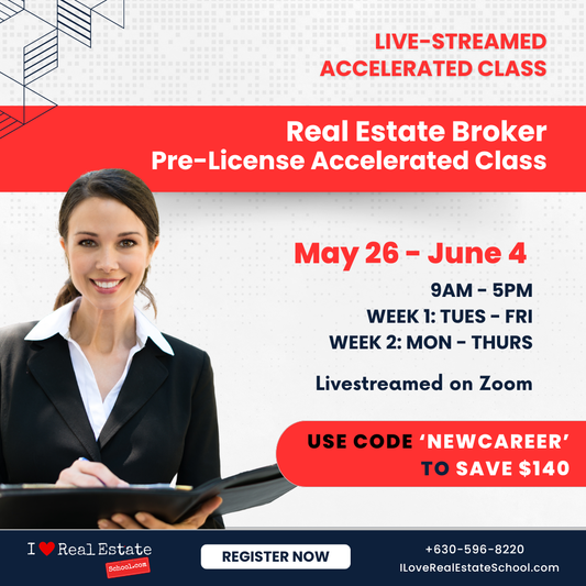 75-Hr Broker Pre-License Accelerated: May 26 - June 4