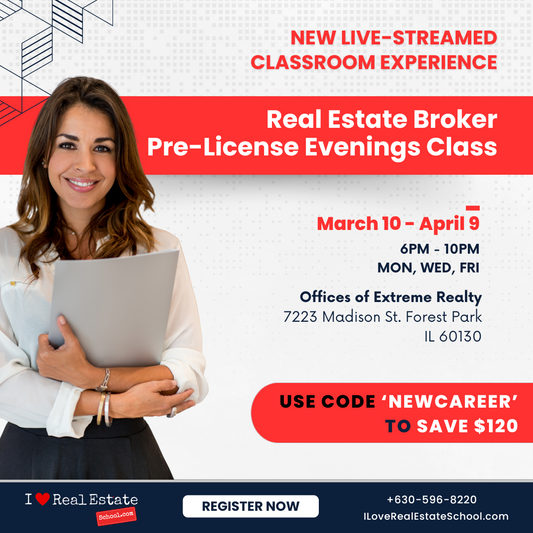 75-Hr Broker Pre-License Evening - March 10 - April 9 - Extreme Realty