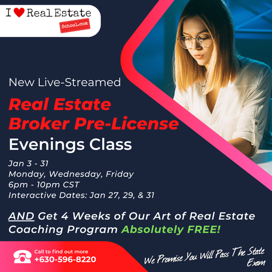 75-Hr Broker Pre-License Evening - Jan 3 - 31