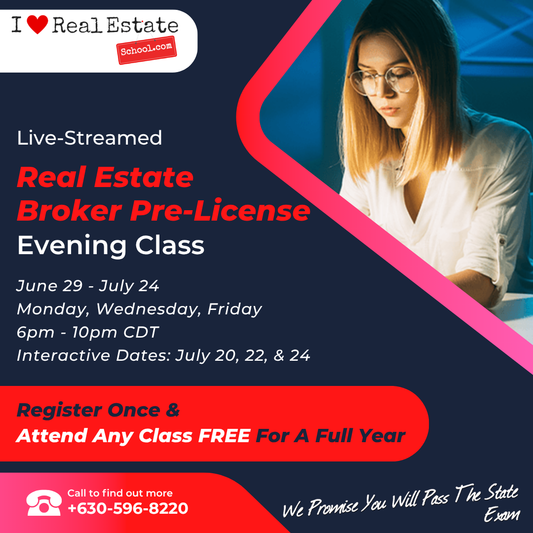 75-Hr Broker Pre-License Evening - June 29 - July 24