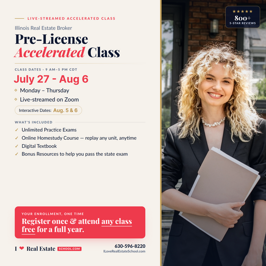 75-Hr Broker Pre-License Accelerated: July 27 - Aug 6
