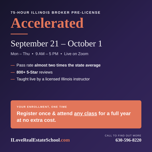 75-Hr Broker Pre-License Accelerated: Sep 21 - Oct 1