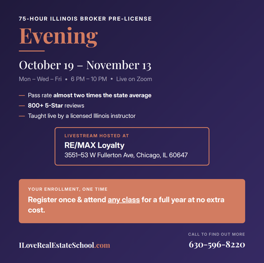 75-Hr Broker Pre-License Evening - Oct 19 - Nov 13 - RE/MAX Loyalty