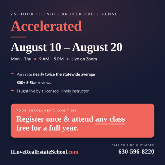 75-Hr Broker Pre-License Accelerated: Aug 10 - Aug 20