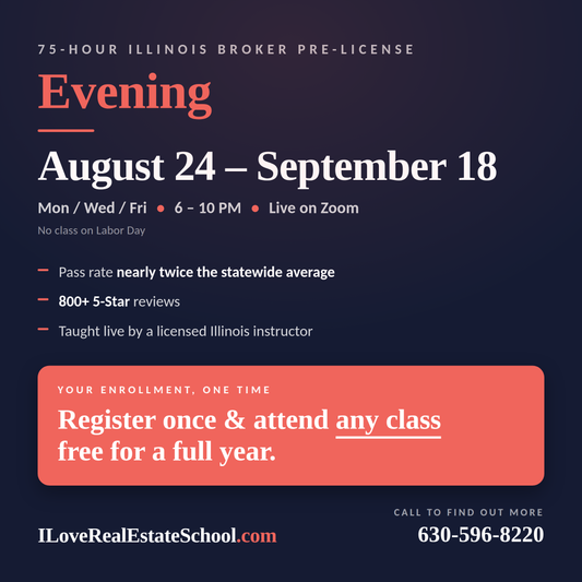 75-Hr Broker Pre-License Evening - Aug 24 - Sep 18